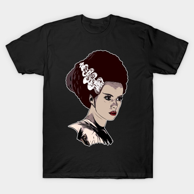 Bride of Frankenstein T-Shirt by Black Snow Comics